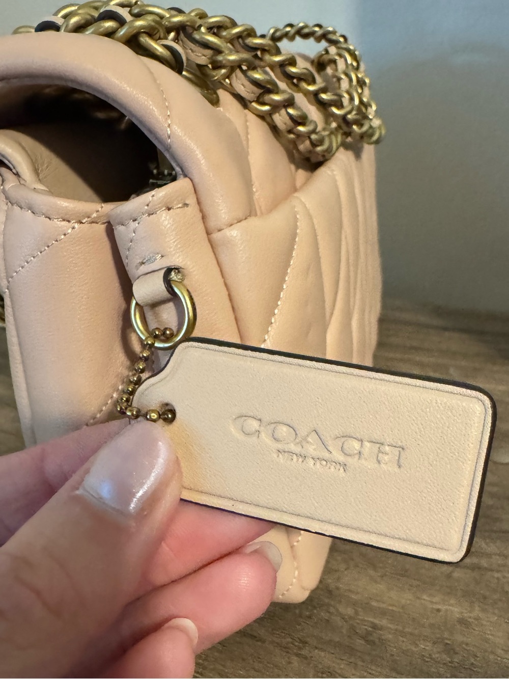 COACH Quilted Tabby 26 Shoulder Bag - Cream - Picture 4 of 16